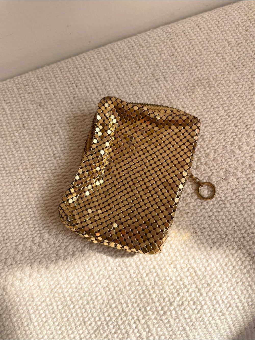 Vintage Flapper Gold Mesh Zippered Ladies Cigarette Case 40s?